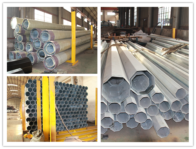 12m 850Dan 1.0 Safety Factor Steel Power Pole Metal Taper Joints  Shape in Philippines 2